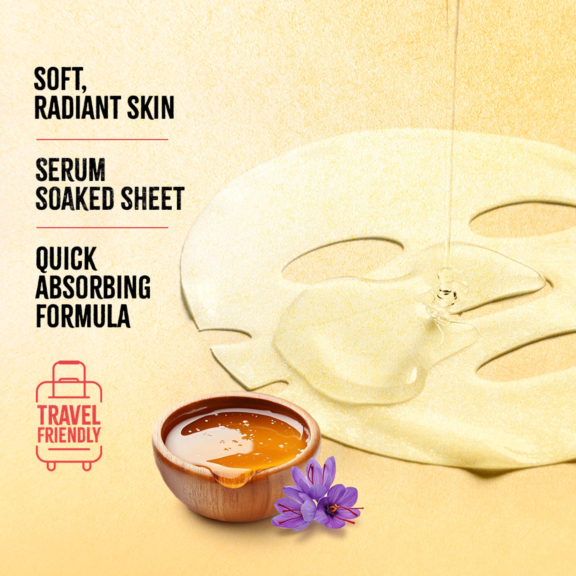 Nykaa Green Tea + Aloe Vera Sheet Mask For Hydrated Skin - Formulated in Korea - For All Skin Types - Saffron & Honey