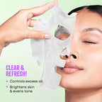 Nykaa Naturals Korean Sheet Mask Green Tea & Niacinamide For Oil Control and Clear Skin