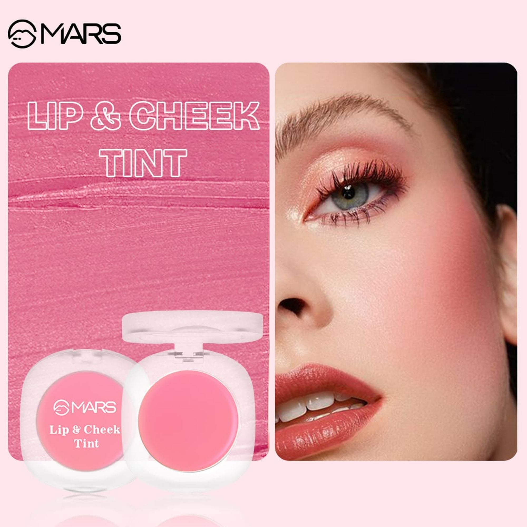 MARS Cosmetics Lip & Cheek Tint for Bold Pop Color - 05-Pastel Pink | Grab2Buy