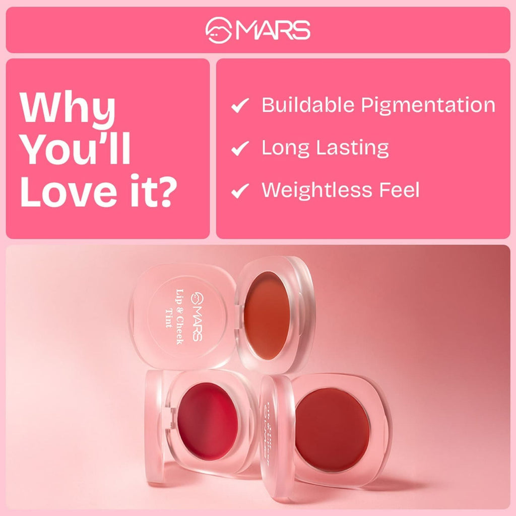MARS Cosmetics Lip & Cheek Tint for Bold Pop Color - 06-Dark Fuschia | Grab2Buy