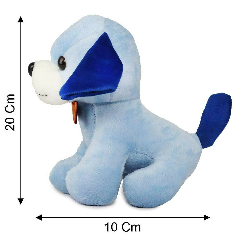 Webby Soft Animal Plush Standing Dog Toy 20cm-Blue | Grab2Buy