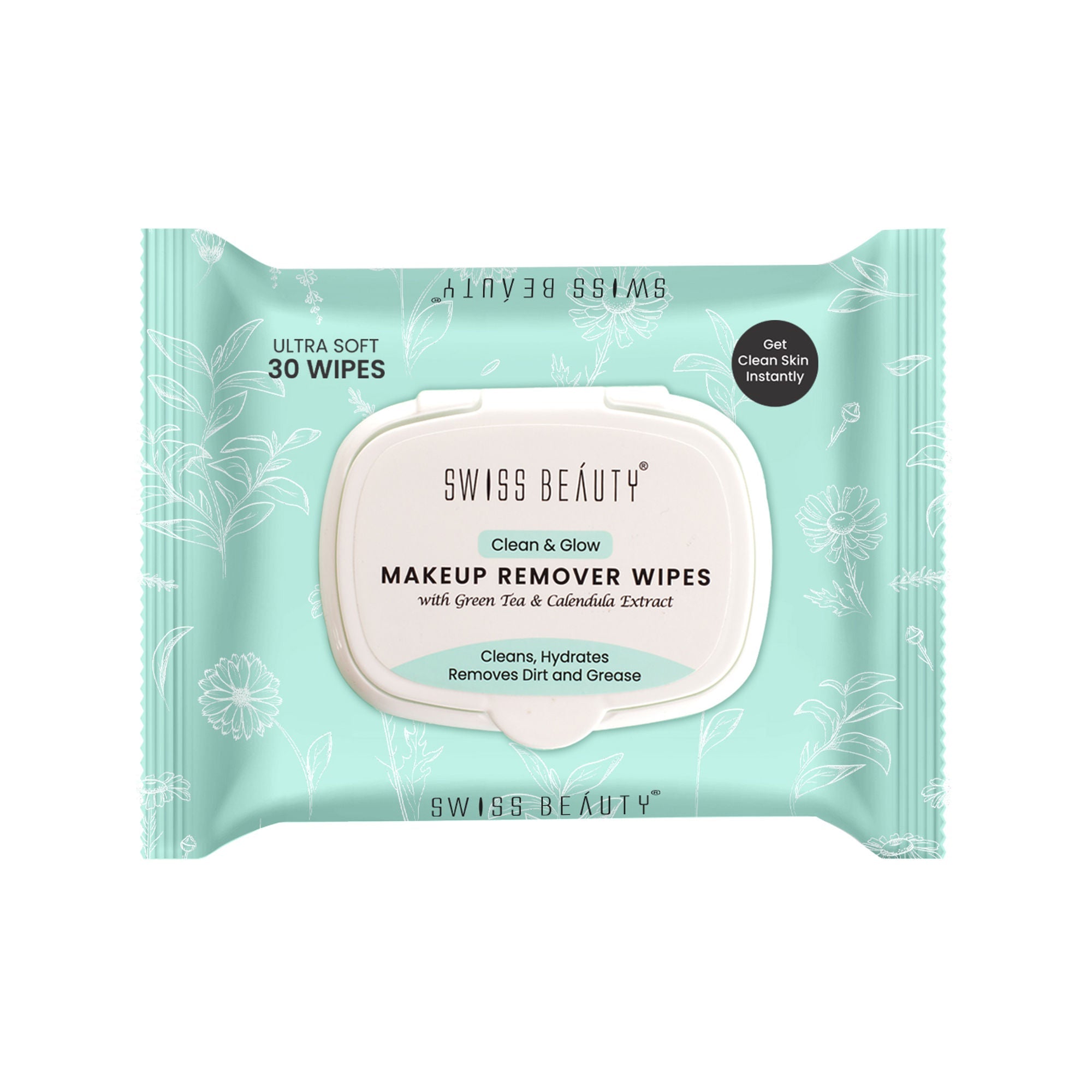 Swiss Beauty Clean And Glow Makeup Remover Wipes | Grab2Buy