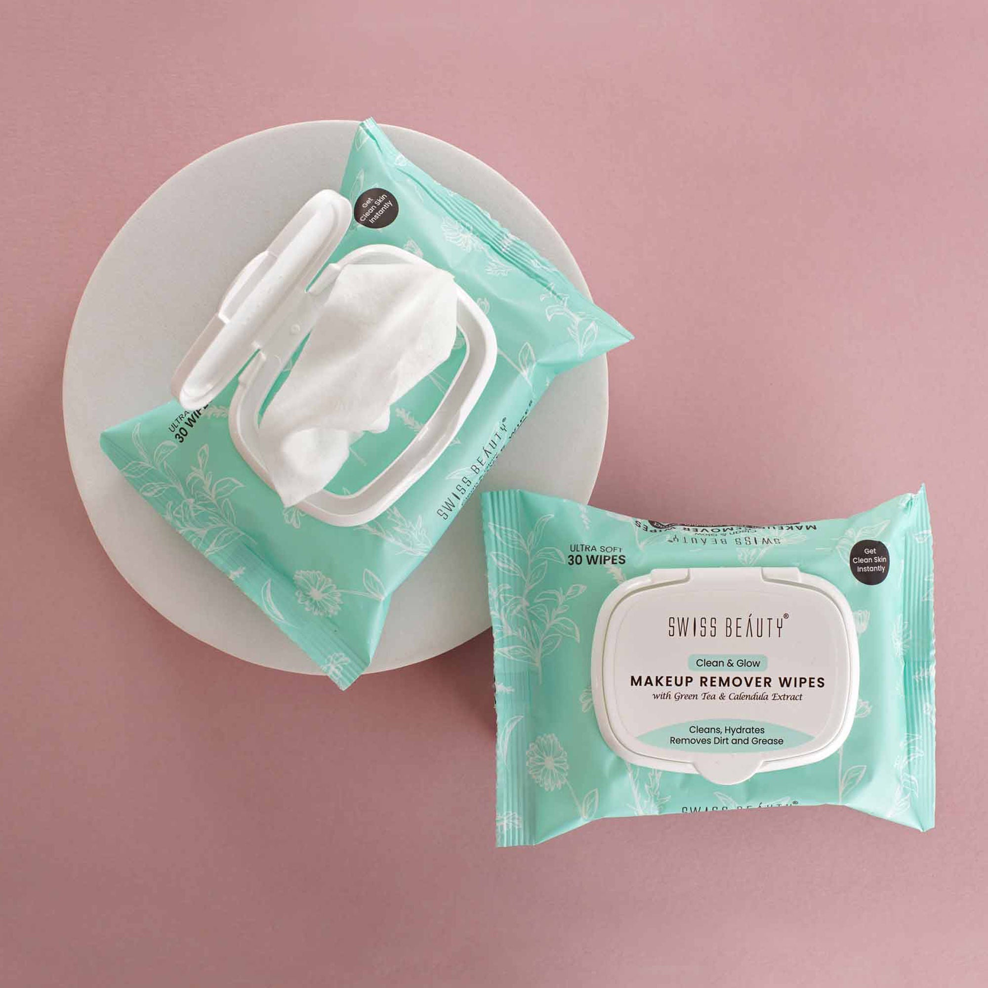 Swiss Beauty Clean And Glow Makeup Remover Wipes | Grab2Buy