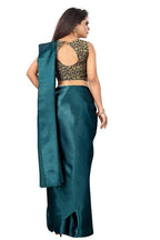 Vamika Rama Green Satin Designer Saree (PAVITRA RAMA) | Grab2Buy