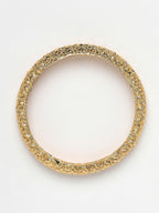 NVR Women's Set of 2 Gold-Polished Handcrafted Traditional Bangles | Grab2Buy