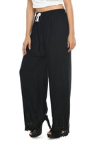 Mominos Fashion Moeza Reyon Cotton Black Cut Work Palazzo | Grab2Buy
