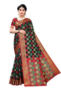 Vamika Banarasi Jaquard Traditional Black Weaving Saree | Grab2Buy