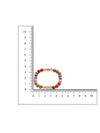 Red Carnelian, Lapis Lazuli, Amethyst and Green Avanturine Multicoloured Cyrstal Beads bracelet - Ruby Raang