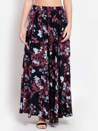 Myshka Women's Multi Printed Crepe Na Na Casual Skirt | Grab2Buy