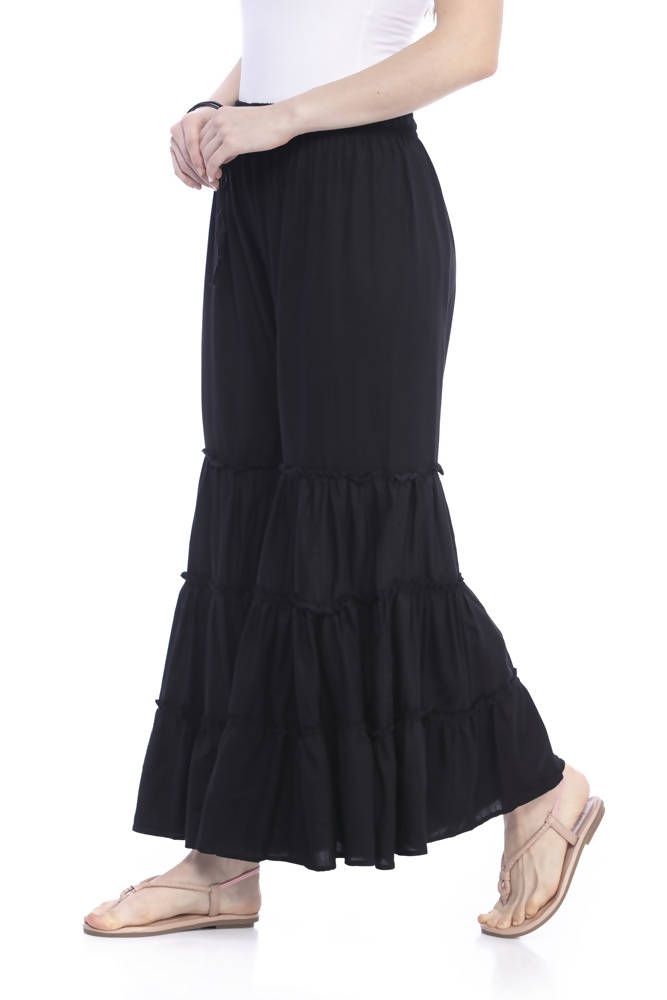 Mominos Fashion Trendy Cotton Black Palazzo | Grab2Buy