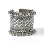 Mominos Fashion Joharkamal Oxidised Silver-Plated Ghungroo Handcraft Bracelet - Design 026 | Grab2Buy