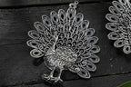 Mominos Fashion Johar Kamal Oxidised Peacock Design Earrings | Grab2Buy