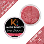 KINDED Loose Shimmer Makeup Foil Pigments Powder - Carrot Red | Grab2Buy