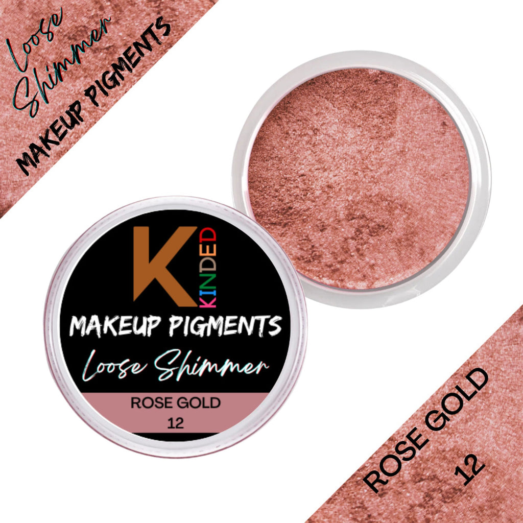KINDED Loose Shimmer Makeup Foil Pigments Powder - Rose Gold | Grab2Buy