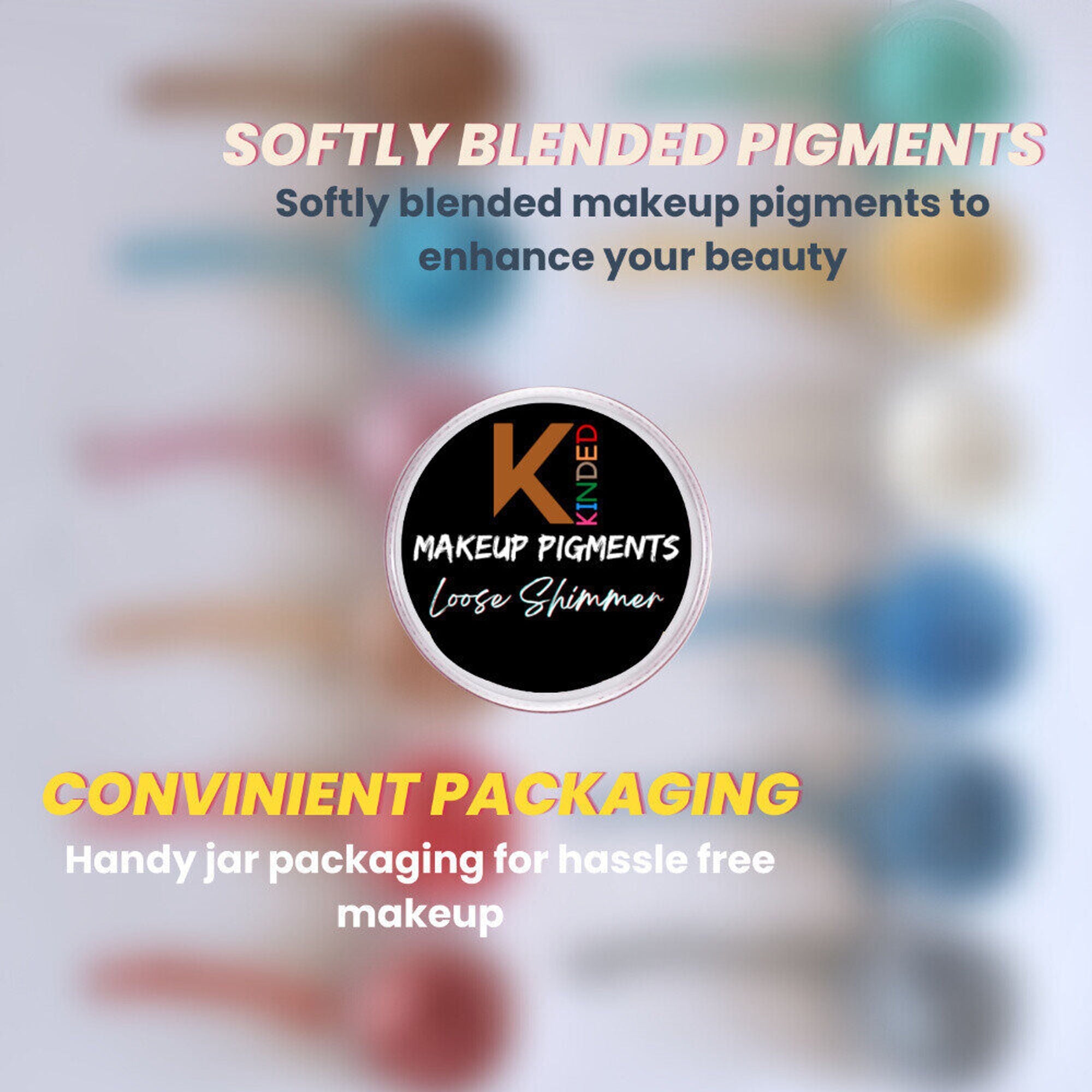 KINDED Loose Shimmer Makeup Foil Pigments Powder - Rose Gold | Grab2Buy