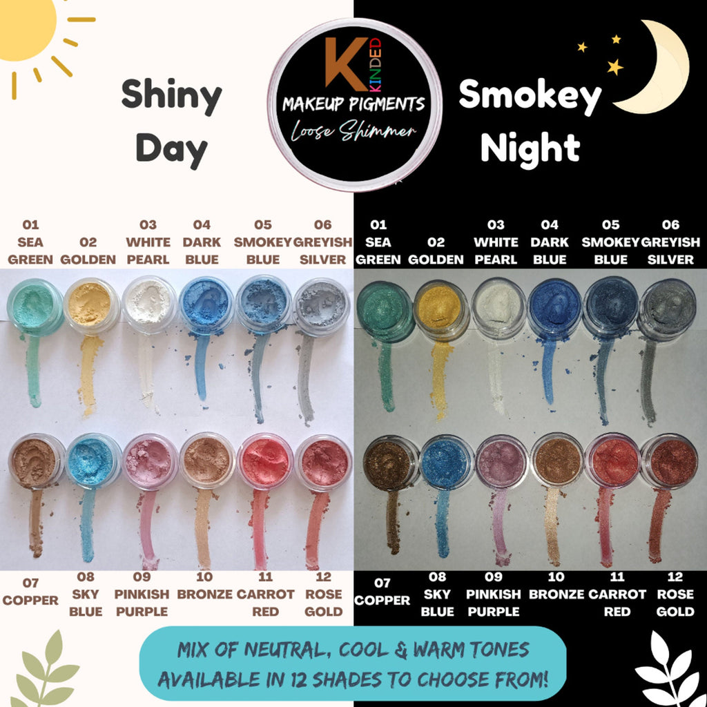 KINDED Loose Shimmer Makeup Foil Pigments Powder - Rose Gold | Grab2Buy