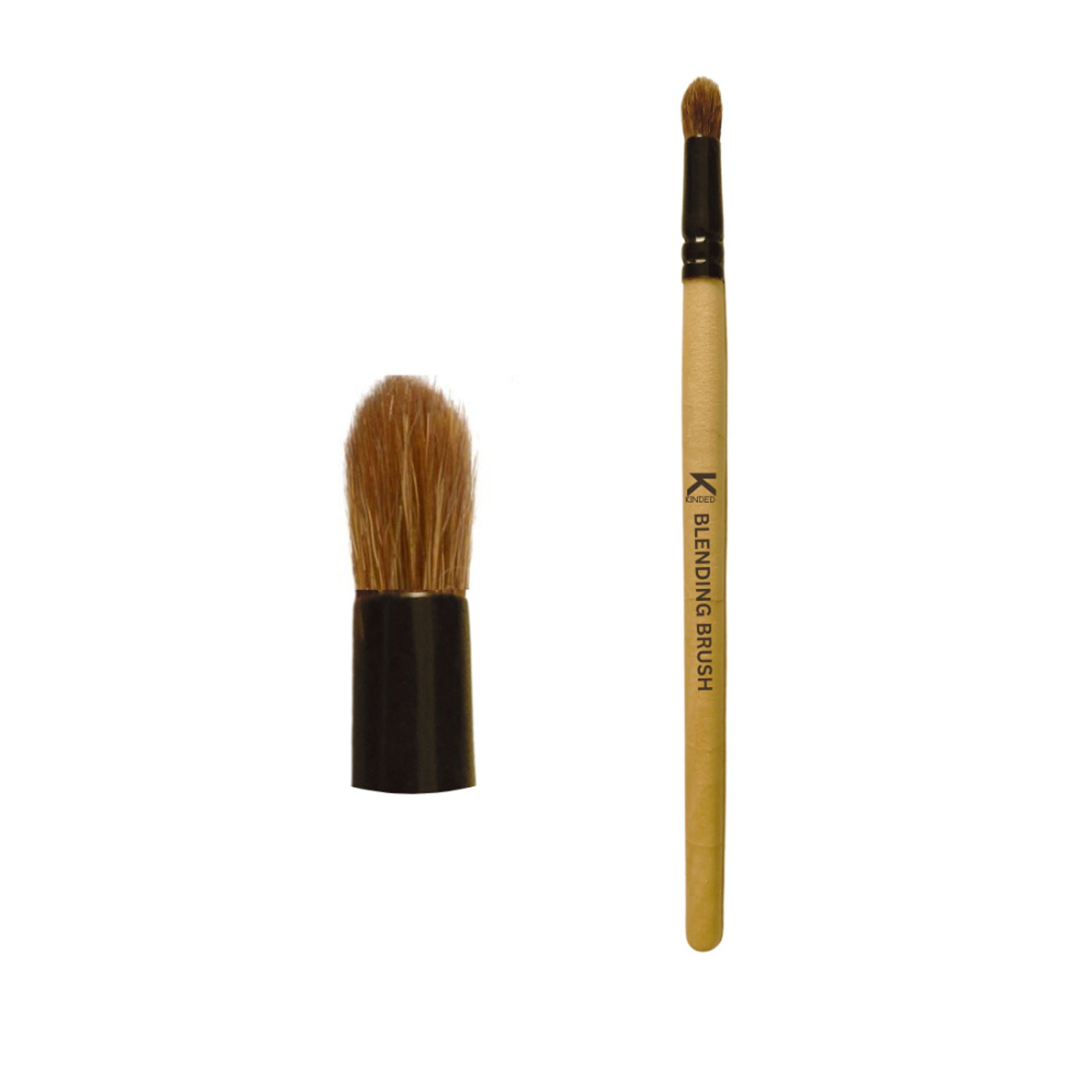 KINDED Professional Natural Wooden Handle Bullet Blending Makeup Brush | Grab2Buy