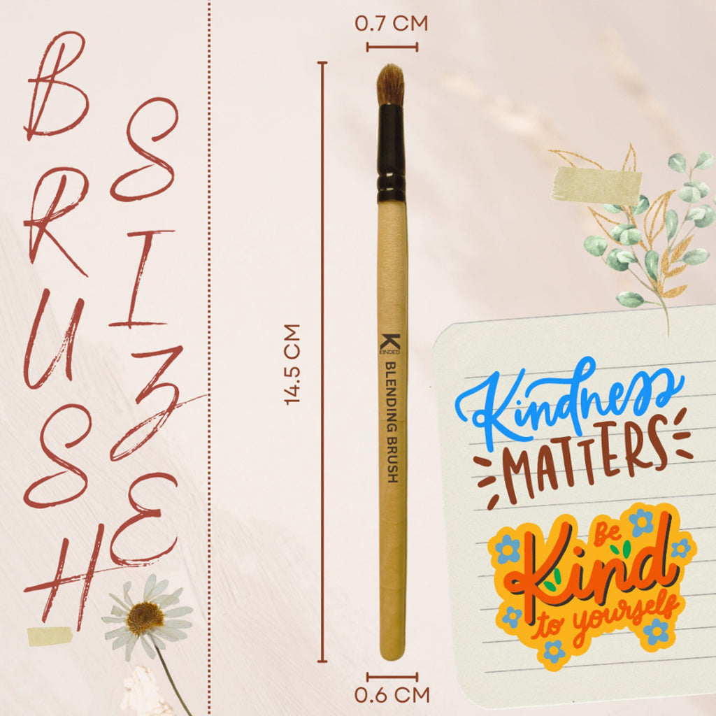 KINDED Professional Natural Wooden Handle Bullet Blending Makeup Brush | Grab2Buy