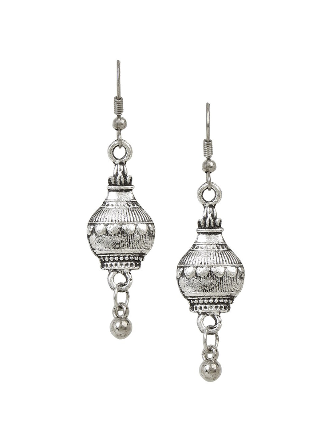 Cardinal Silver-Toned Oxidized Long Jewellery Set | Grab2Buy