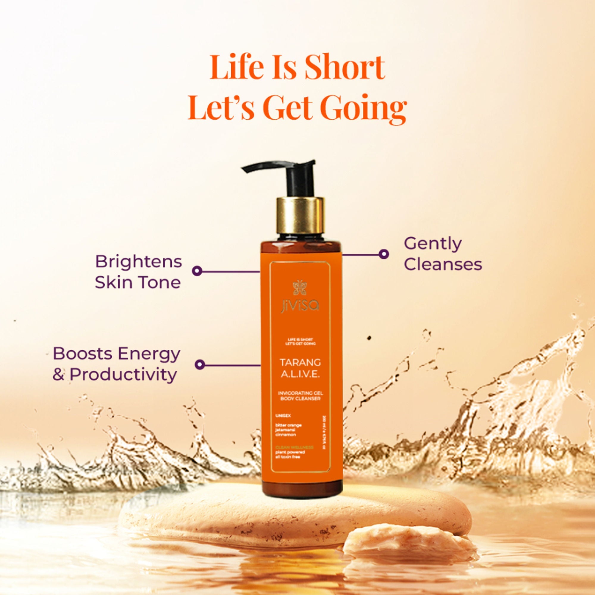 JiViSa Tarang Alive Invigorating Gel Body Cleanser | Grab2Buy