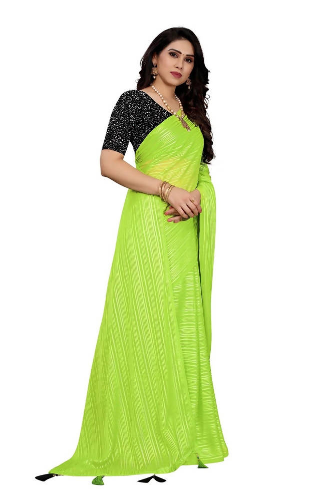 Vamika Green Georgette Seqence Saree (Riva Green) | Grab2Buy