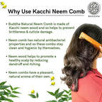 Buddha Natural Beard Kacchi Neem Wooden Comb | Grab2Buy