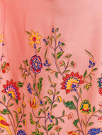 Mominos Fashion Peach Floral Design Palazzo | Grab2Buy