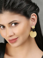 Joban Fashion Women Round Shape Matte Gold Earrings | Grab2Buy