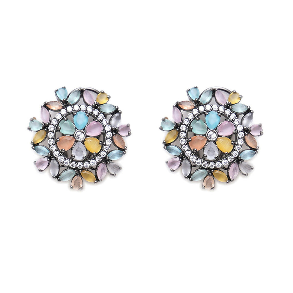 Blush Flower Stone Studs- Ruby Raang | Grab2Buy