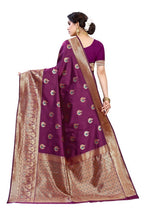 Vamika Banarasi Jacquard Weaving Purple Saree (Siri Purple) | Grab2Buy