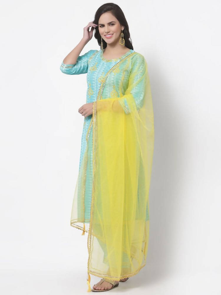 Myshka Women's Cotton Printed 3/4 Sleeve Round Neck Casual Kurta Pant Dupatta Set | Grab2Buy