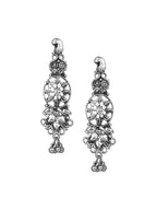 Cardinal Oxidised Silver-Plated Stone-Studded & Beaded Jewellery Set | Grab2Buy