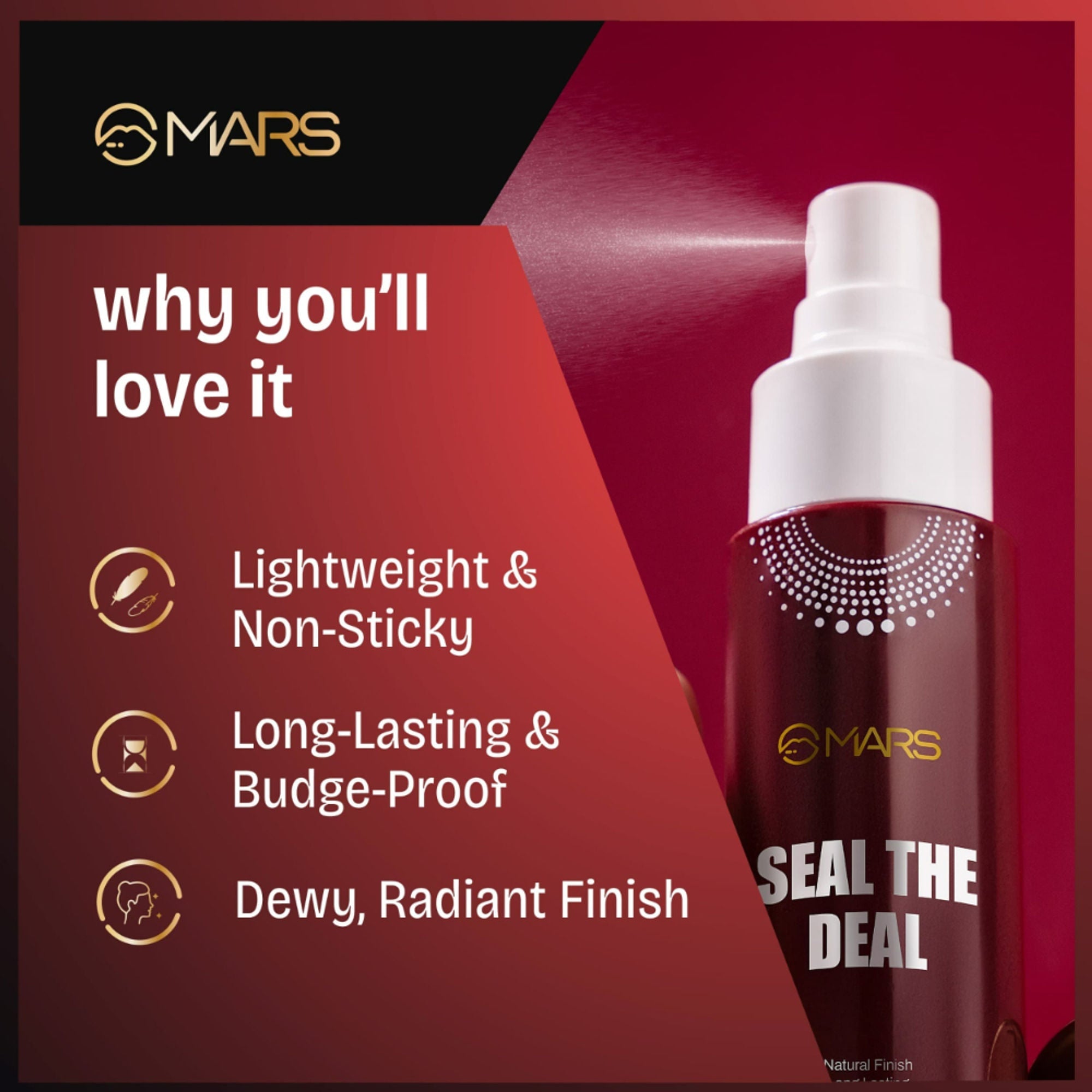 MARS Cosmetics Seal the Deal Long-Lasting Makeup Fixer Spray | Grab2Buy