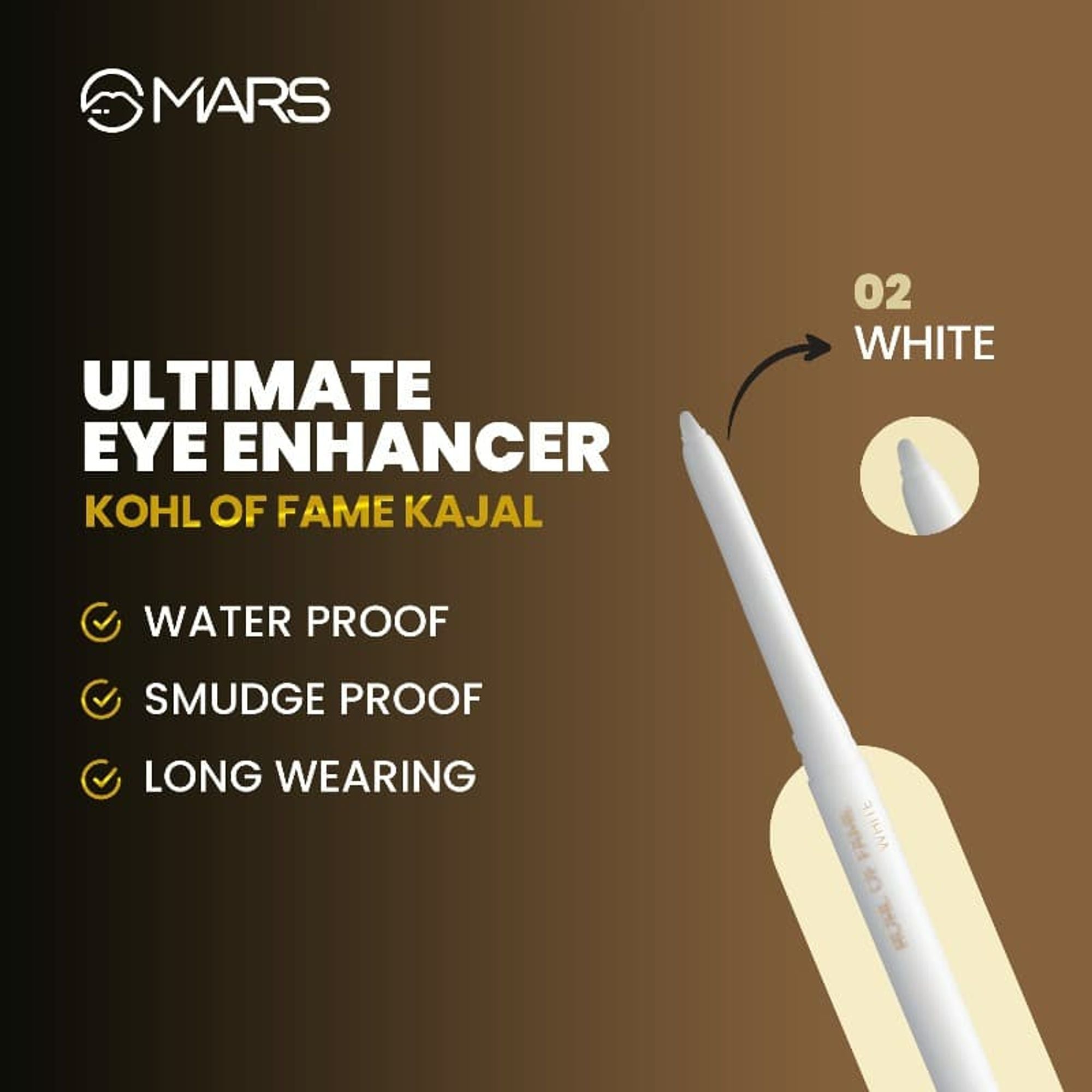 MARS Cosmetics Kohl Of Fame Kajal - White | Grab2Buy