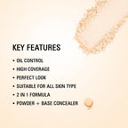Matt Look Perfect Look 2 In 1 Formula Oil Control Powder - Ivory | Grab2Buy