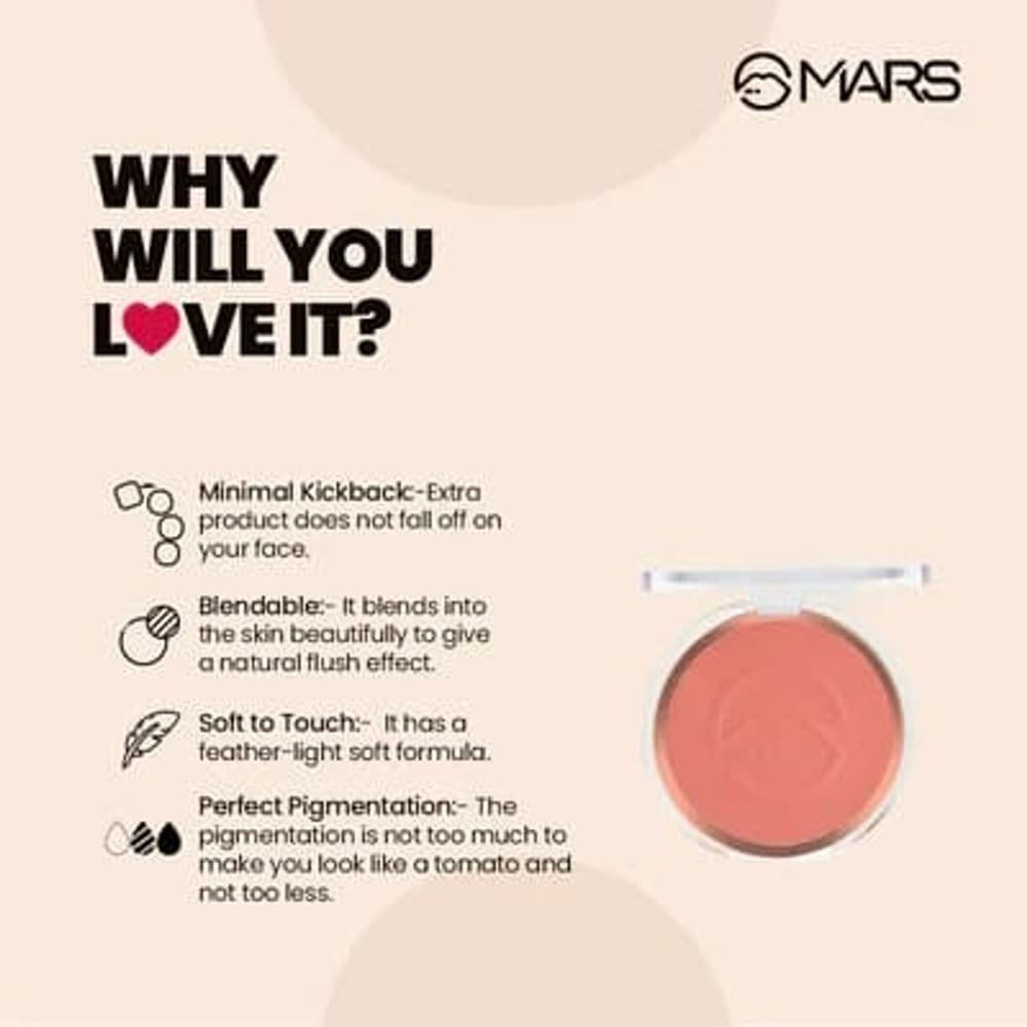 MARS Cosmetics Flush Of Love Face Blusher - 8 | Grab2Buy