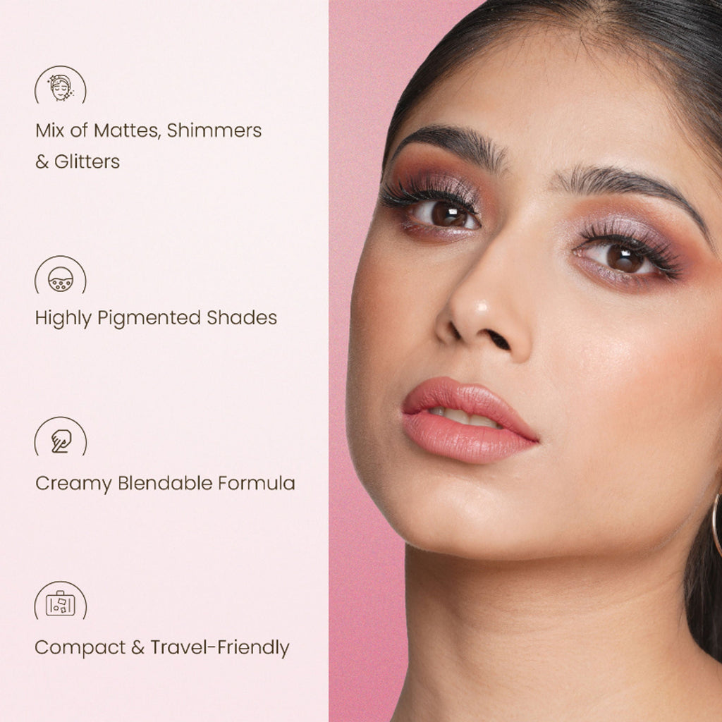 Swiss Beauty Lustre Eyeshadow Palette - 1 Rose N Petals | Grab2Buy