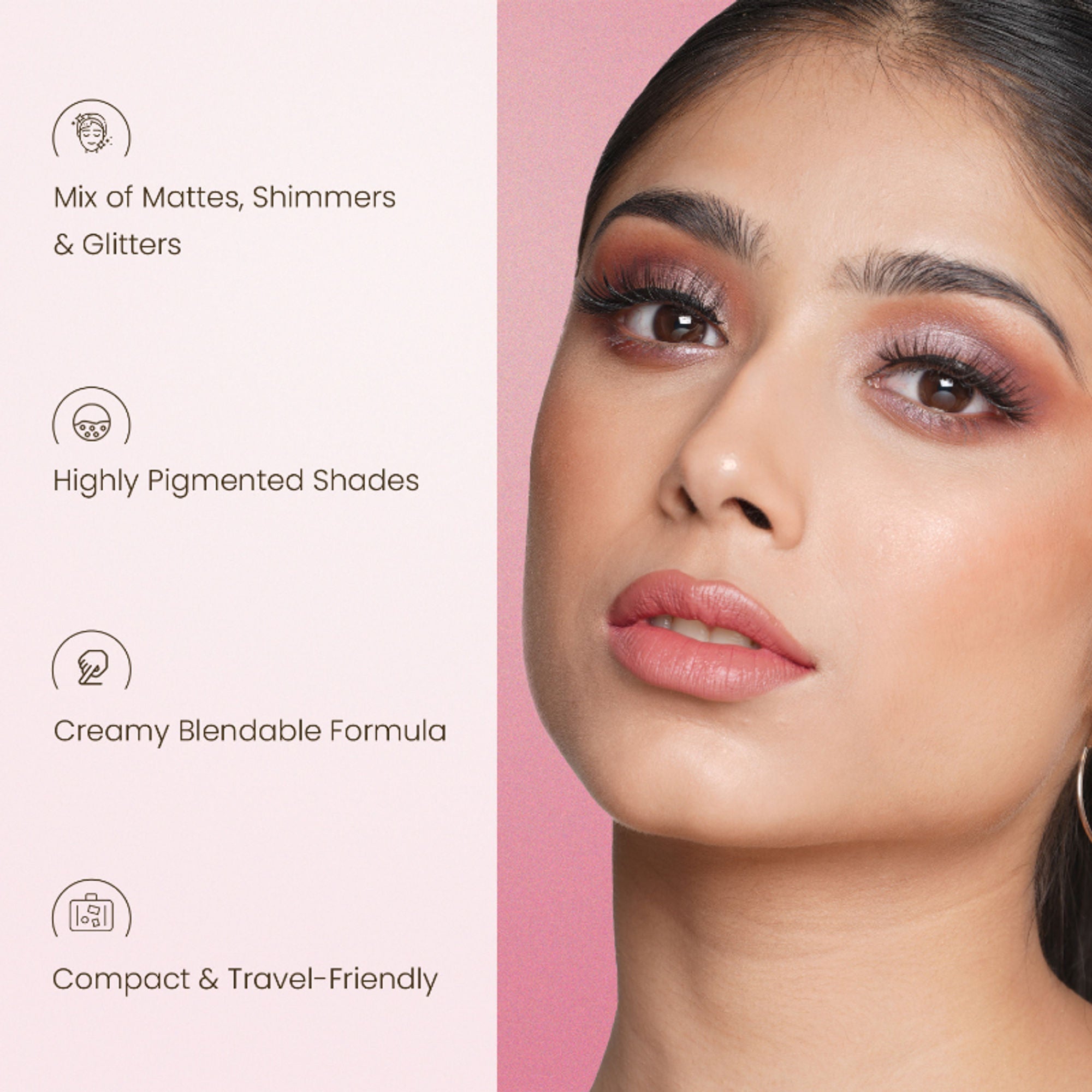 Swiss Beauty Lustre Eyeshadow Palette - 1 Rose N Petals | Grab2Buy