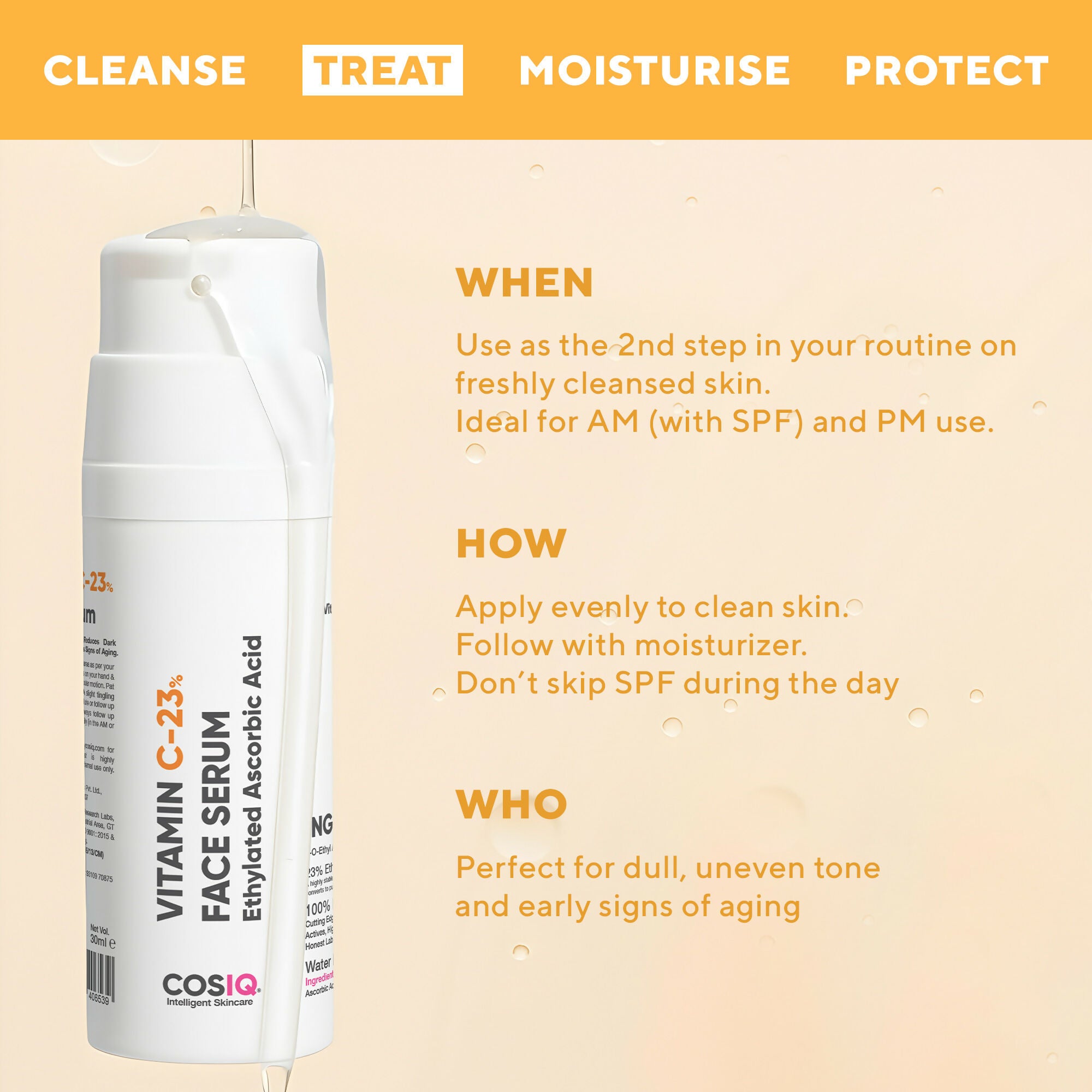 Cos-IQ Vitamin C-23% Face Serum | Grab2Buy