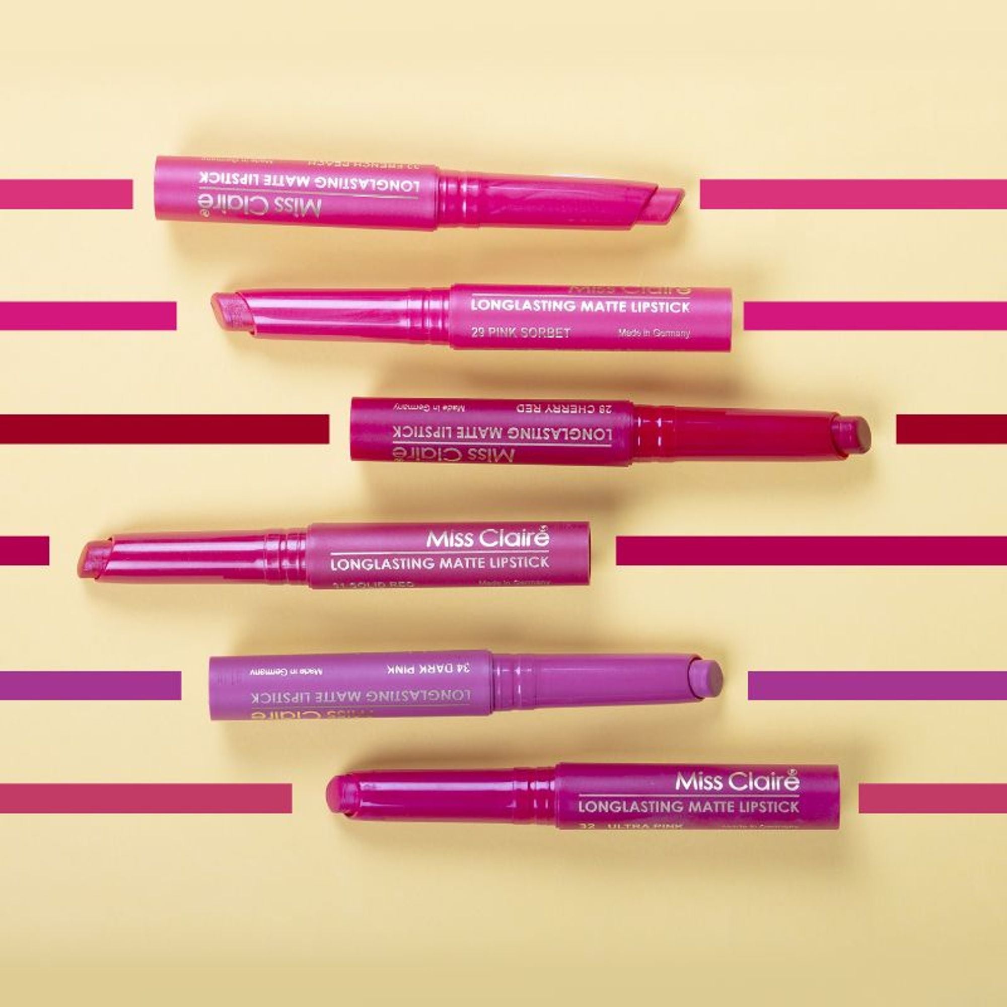Miss Claire Long Lasting Matte Lipstick - 32 Ultra Pink | Grab2Buy