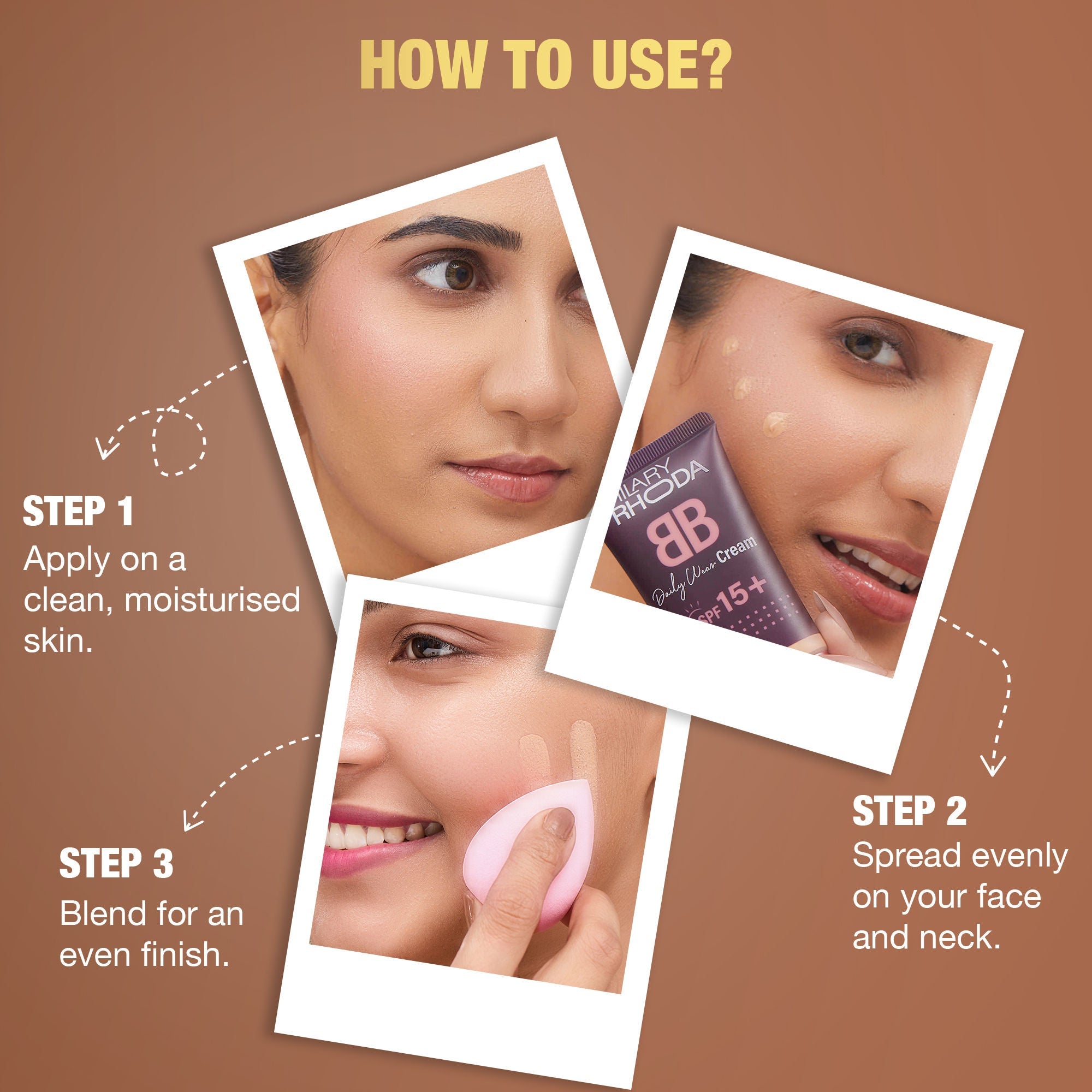 Hilary Rhoda BB Cream With SPF 15 - Golden Beige 04 - Shell White 01 | Grab2Buy