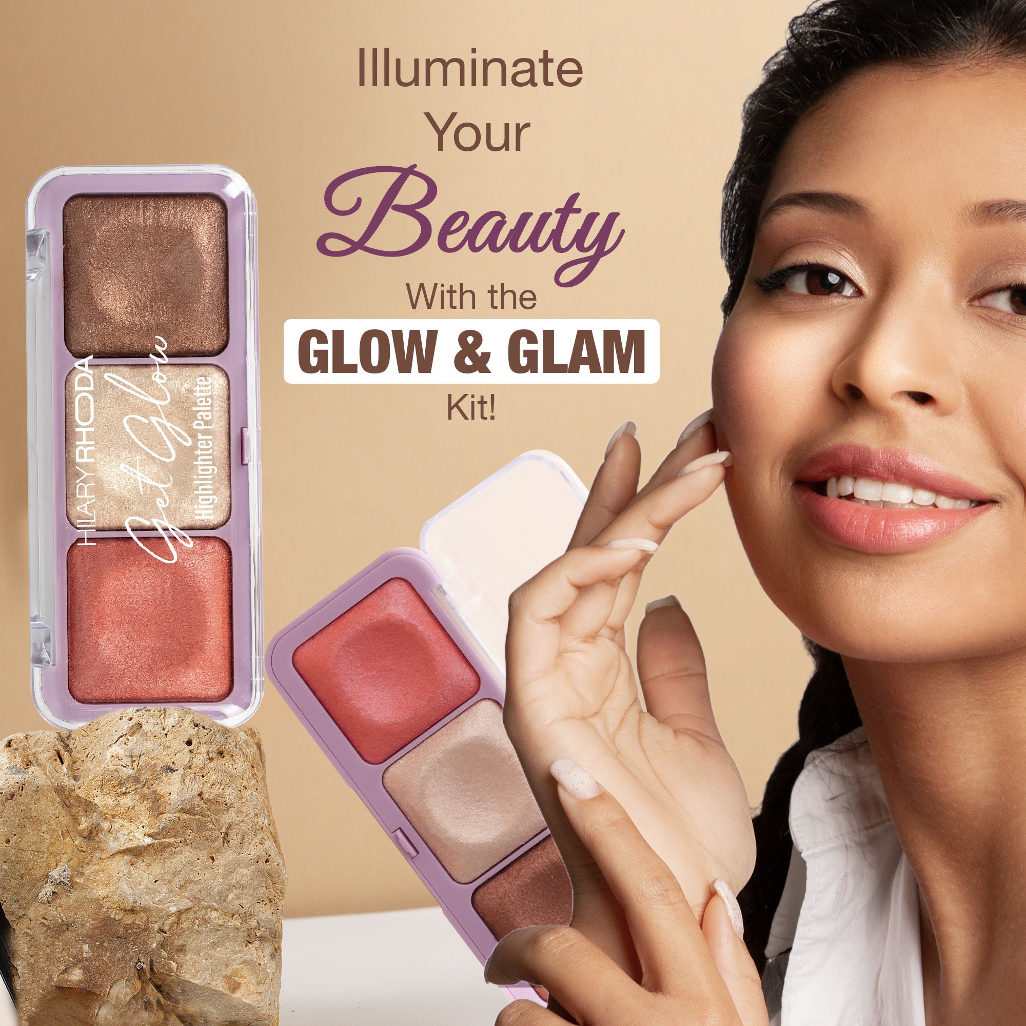 Hilary Rhoda Get Glow Highlighter Palette - 03 | Grab2Buy