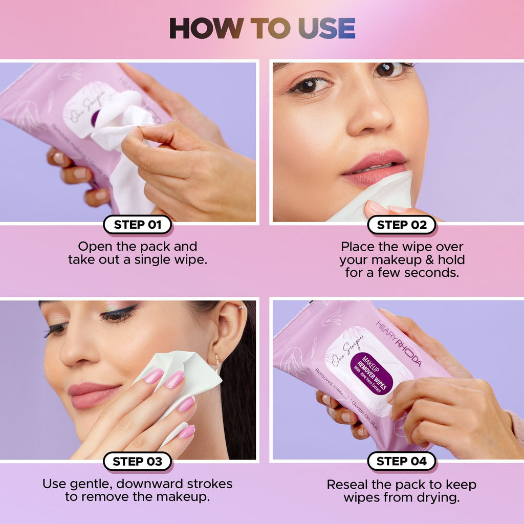 Hilary Rhoda One Swipe Waterproof Makeup Remover Wipes | Grab2Buy