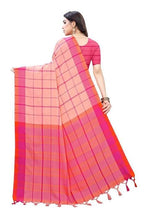 Vamika Peach Cotton Silk Weaving Saree (Goggle Peach) | Grab2Buy