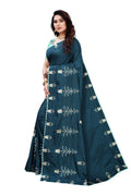 Vamika Rama Green Dola Silk Embroidery Saree (HELENA RAMA) | Grab2Buy