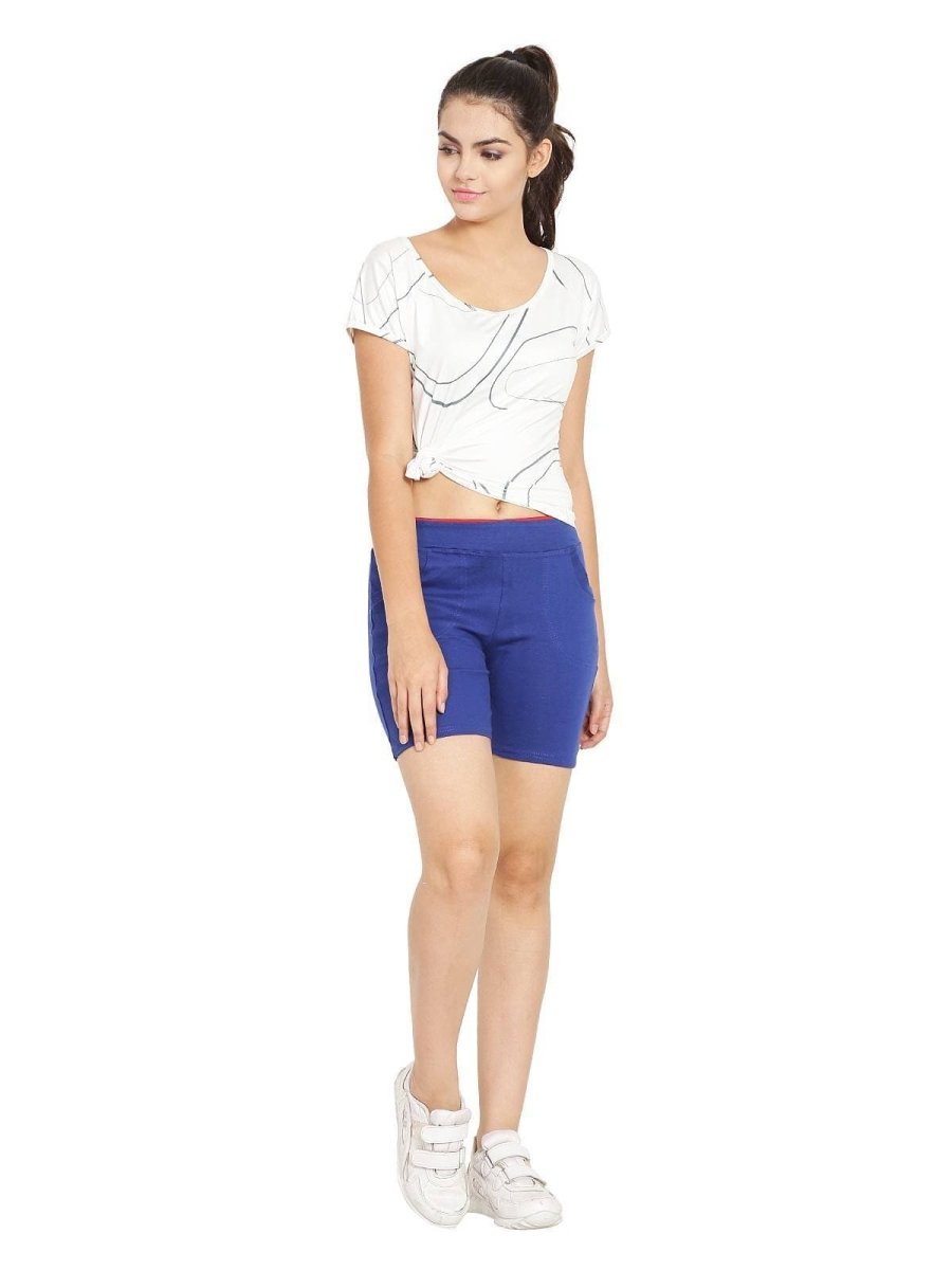 Asmaani Royal Blue Color Short Pant with Two Side Pockets | Grab2Buy