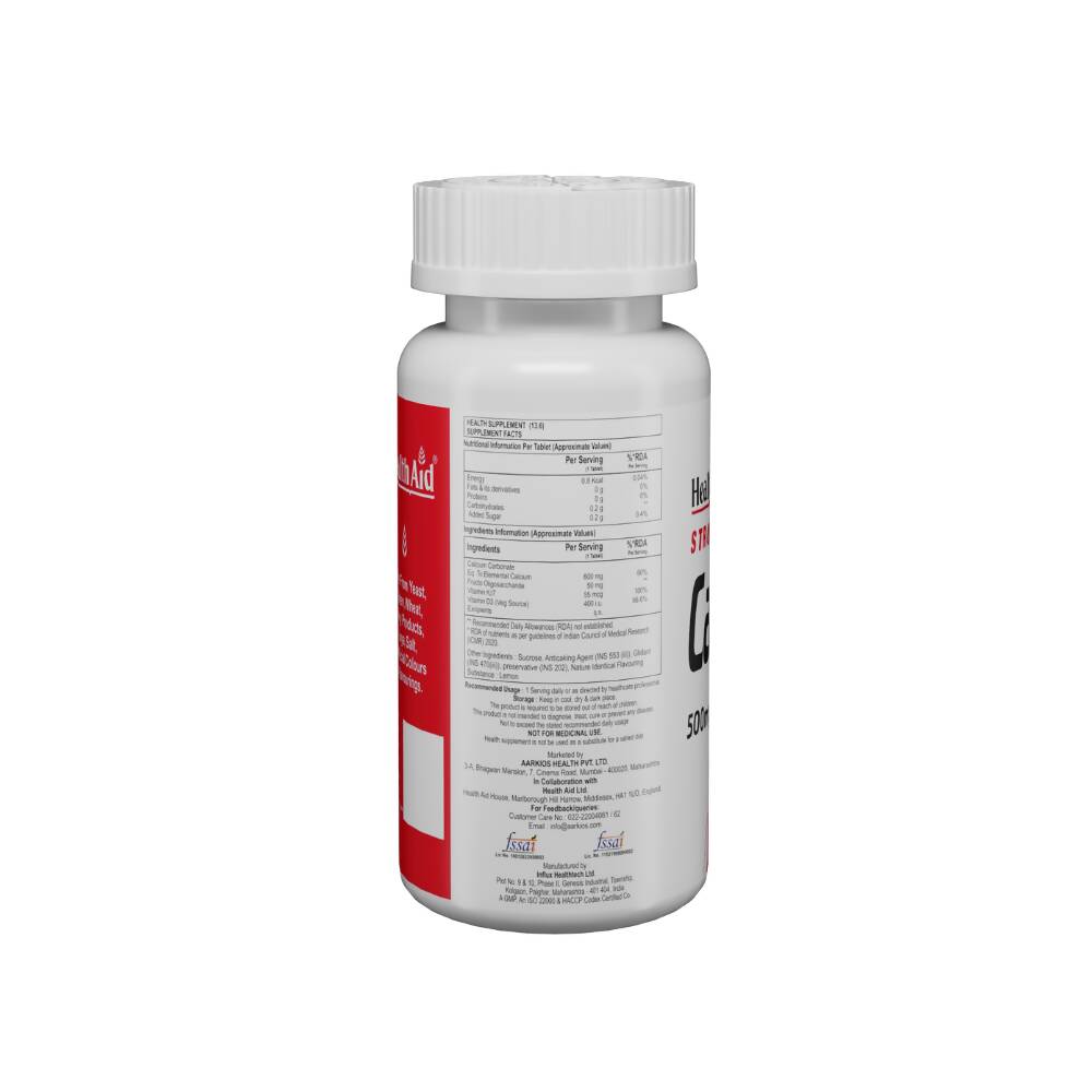 HealthAid Strong Calcium 500 mg Chewable Tablets | Grab2Buy