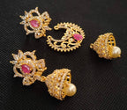 AD Rubies Designer 4 in 1 earrings | Grab2Buy