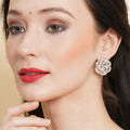Flower Diamond Earrings- Ruby Raang | Grab2Buy