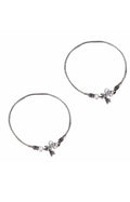Mominos Fashion Oxidised Silver-Plated Anklets | Grab2Buy
